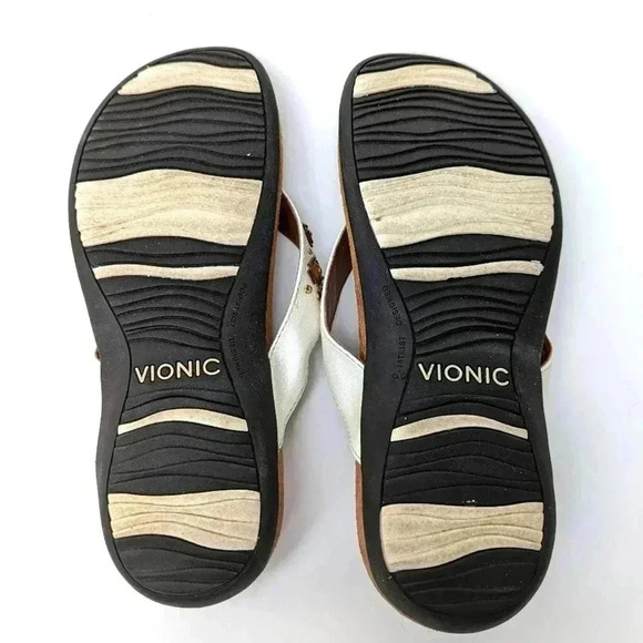Vionic Floriana Geometric Stone Beaded Flip Flop Sandals - 6 - Picture 4 of 11